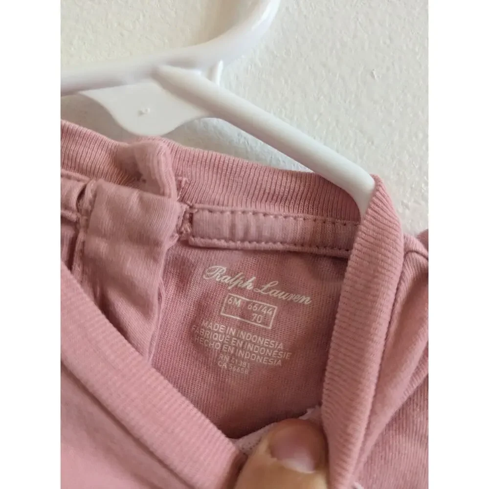 Ralph Lauren Shirt 6m Pink Logo Skirted Preppy